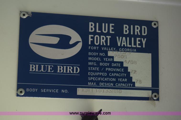 image for item K2975 2009 Blue Bird school bus