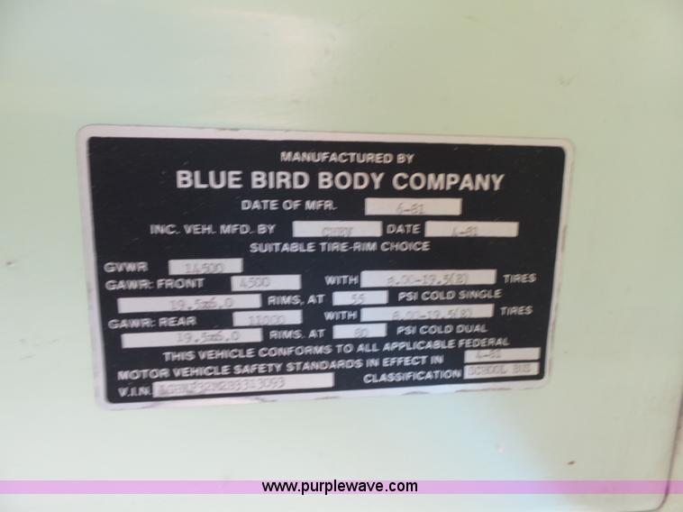 image for item K3138 1981 Chevrolet P30 bus