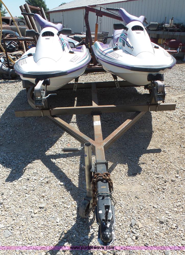image for item K4677 *(2) 1995 Tigershark Monte Carlo jet skis with trailer