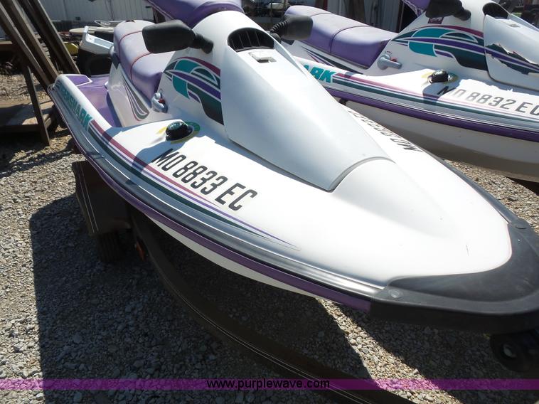 image for item K4677 *(2) 1995 Tigershark Monte Carlo jet skis with trailer