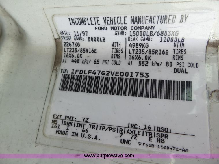 image for item L5513 1997 Ford F450 Super Duty service truck