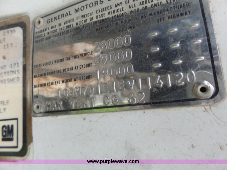 image for item L6202 1984 Chevrolet Kodiak dump truck