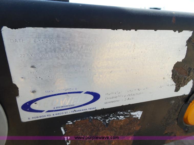 image for item BJ9329 2007 Ledwell drop deck equipment trailer