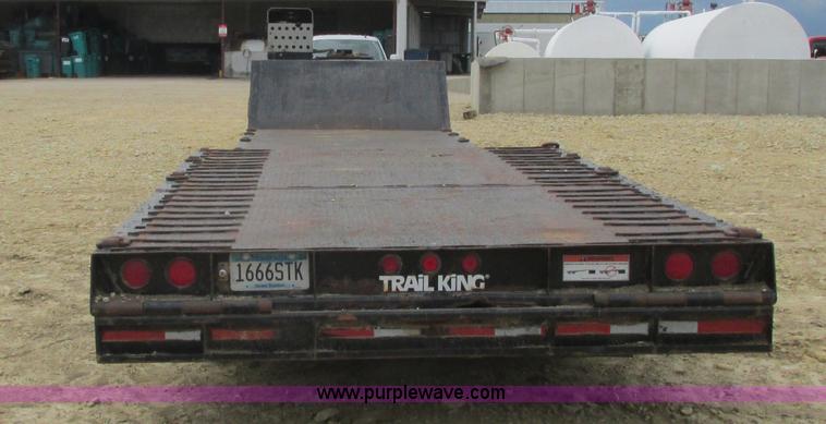 image for item K4062 1989 Trail King TK60HTXL492 drop deck hydra-tail equipment trailer