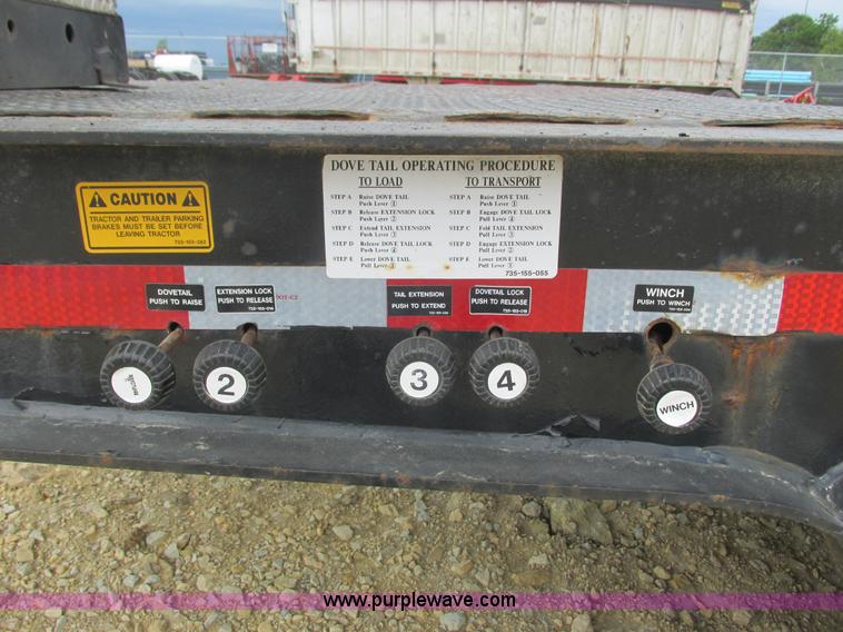 image for item K4062 1989 Trail King TK60HTXL492 drop deck hydra-tail equipment trailer