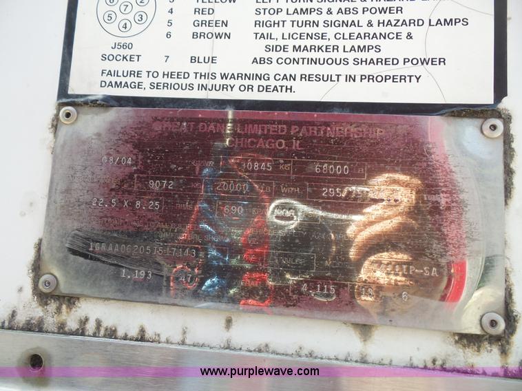 image for item L4829 2005 Great Dane 7411TP-SA dry van trailer