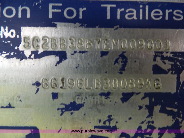 image for item L5506 2014 Clement ADW3860 double wall aluminum end dump trailer