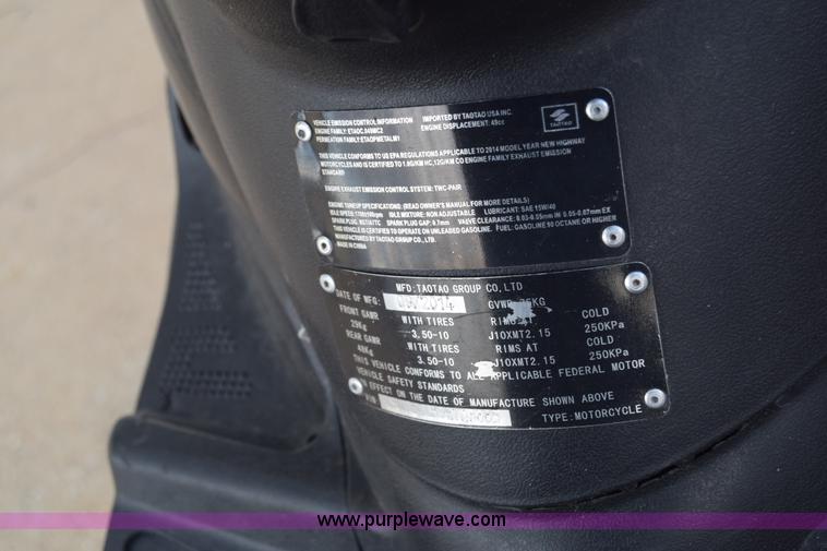 image for item K2937 2014 Tao Tao ATM50 moped