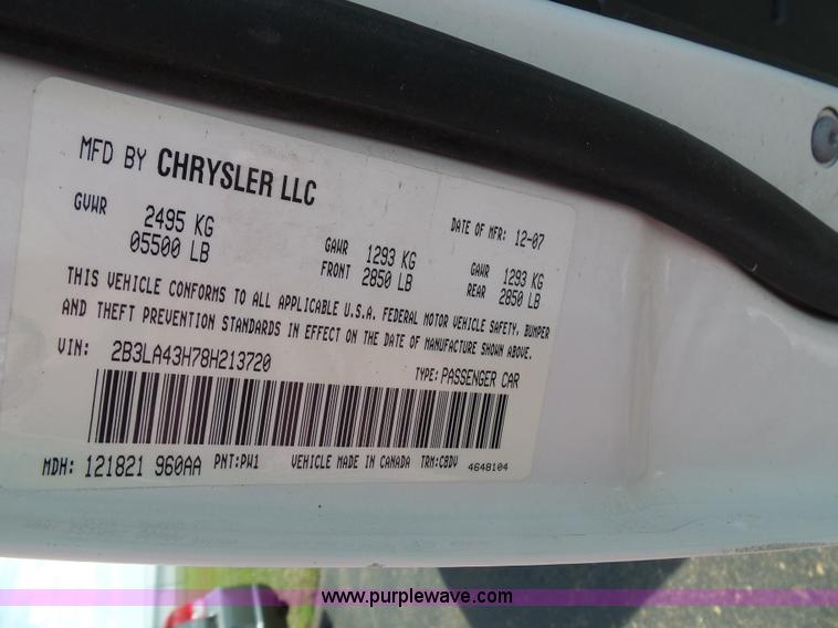 image for item J4015 2008 Dodge Charger