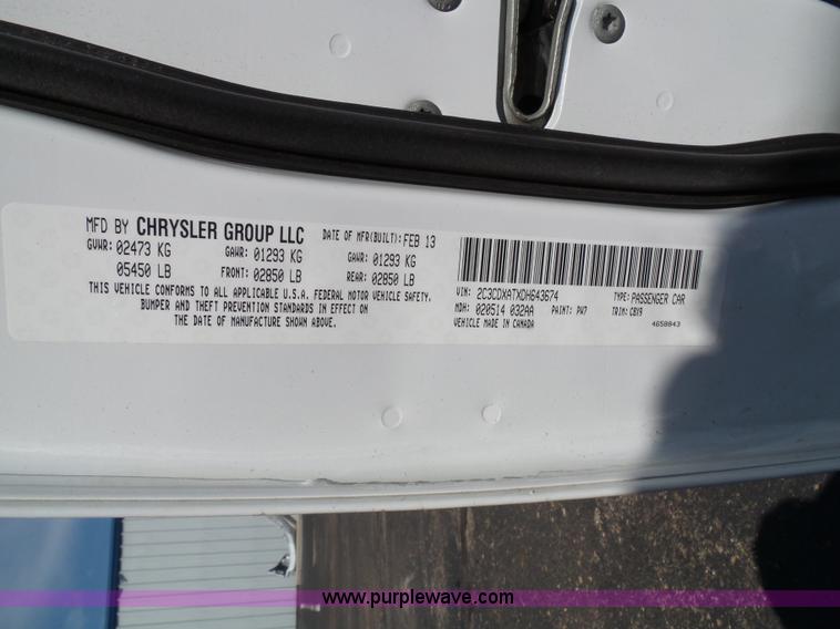 image for item J4019 2013 Dodge Charger Police