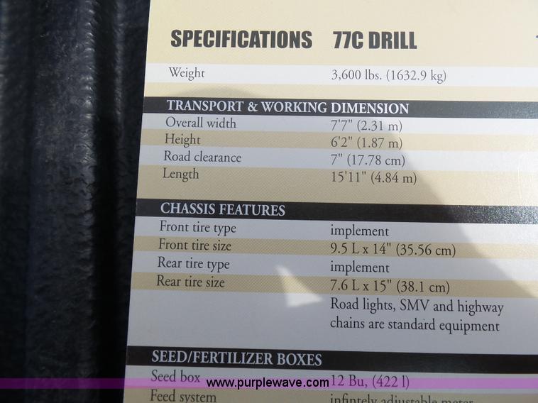 image for item AV9890 HayBuster 77C no-till grain drill