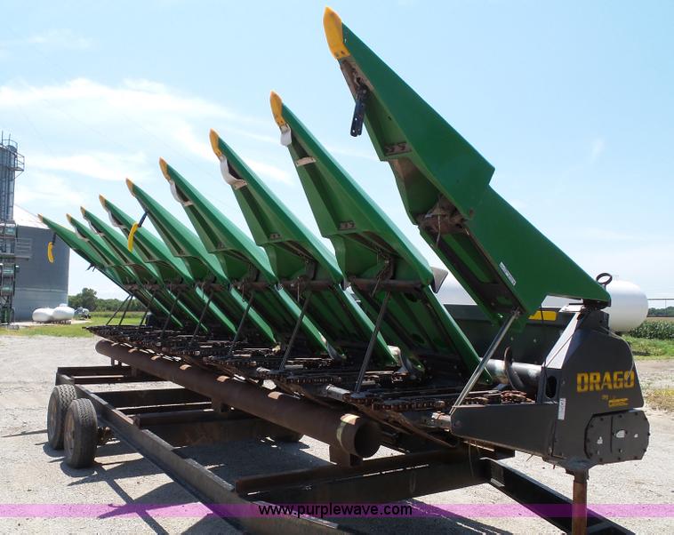 image for item BG9301 2010 Drago L8 row crop head with Jantz trailer