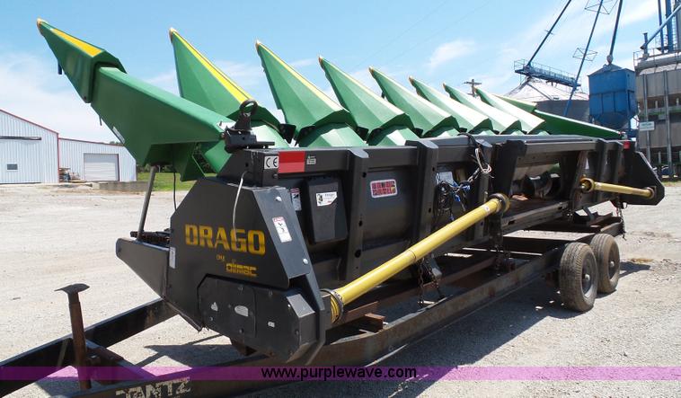 image for item BG9301 2010 Drago L8 row crop head with Jantz trailer
