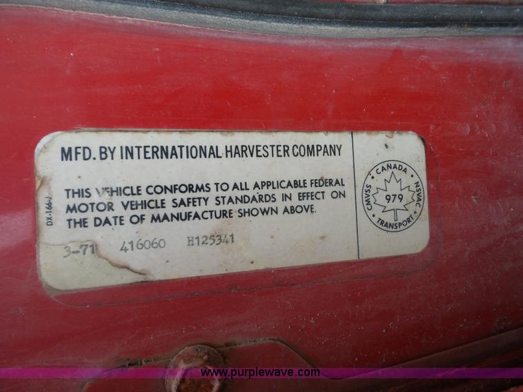 image for item BZ9613 1971 International Loadstar 1600 applicator truck