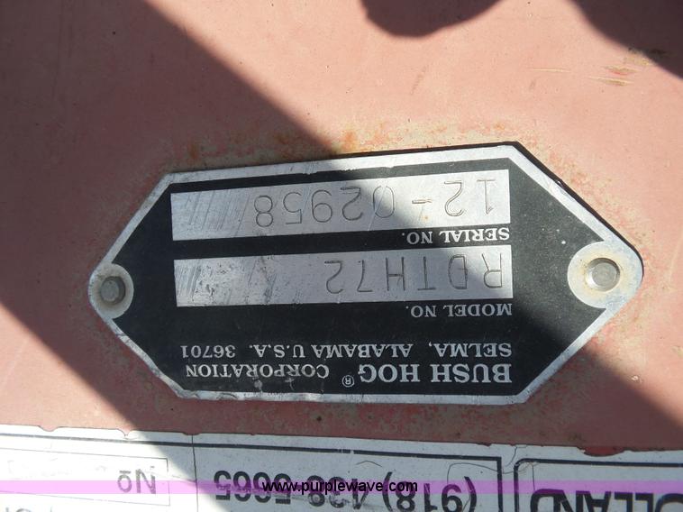 image for item BZ9653 Bush Hog RDTH72 rotary mower