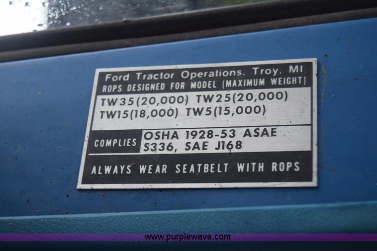 image for item K2872 1996 Ford TW15 tractor