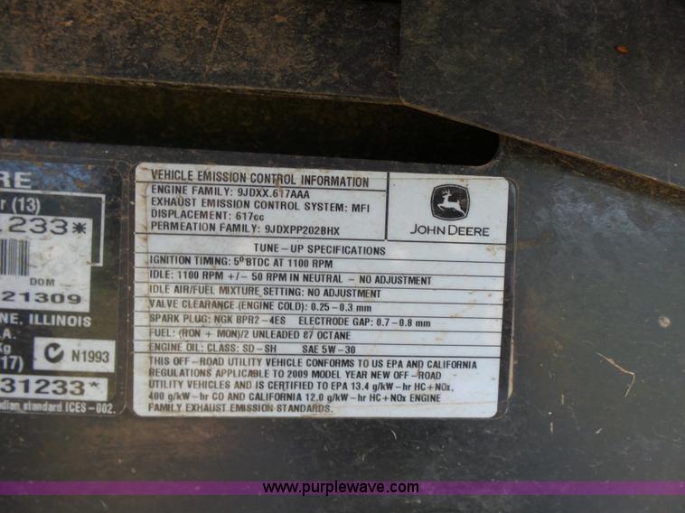 image for item K3146 2009 John Deere XUV620I Gator utility vehicle