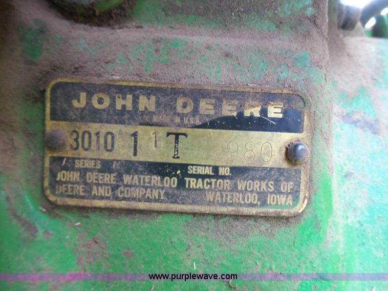 image for item K5309 1962 John Deere 3010 tractor