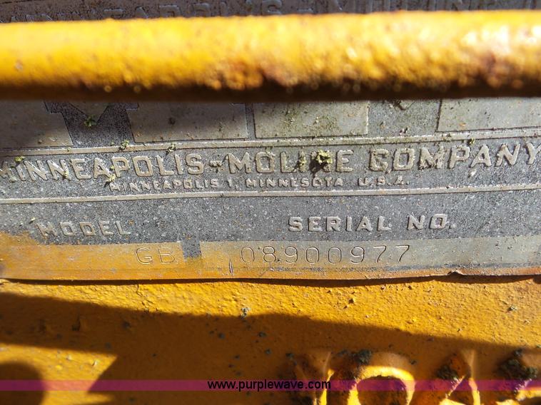 image for item L6862 1956 Minneapolis Moline GB tractor