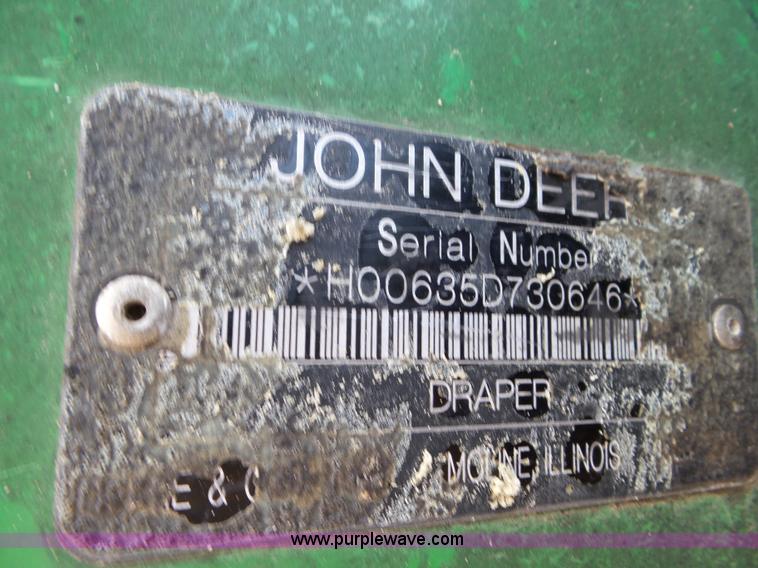 image for item L6864 2009 John Deere 635D Hydrafloat draper head