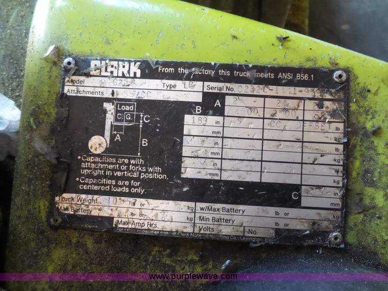 image for item BS9612 Clark C25 forklift