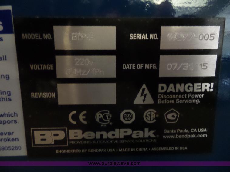 image for item BS9619 BP Bendpac pipe bender