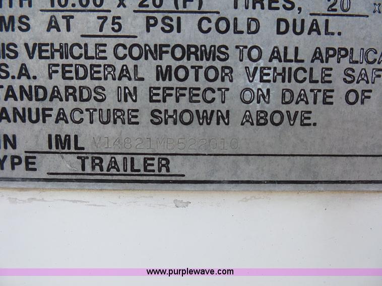 image for item BS9625 1991 Miller dry van trailer