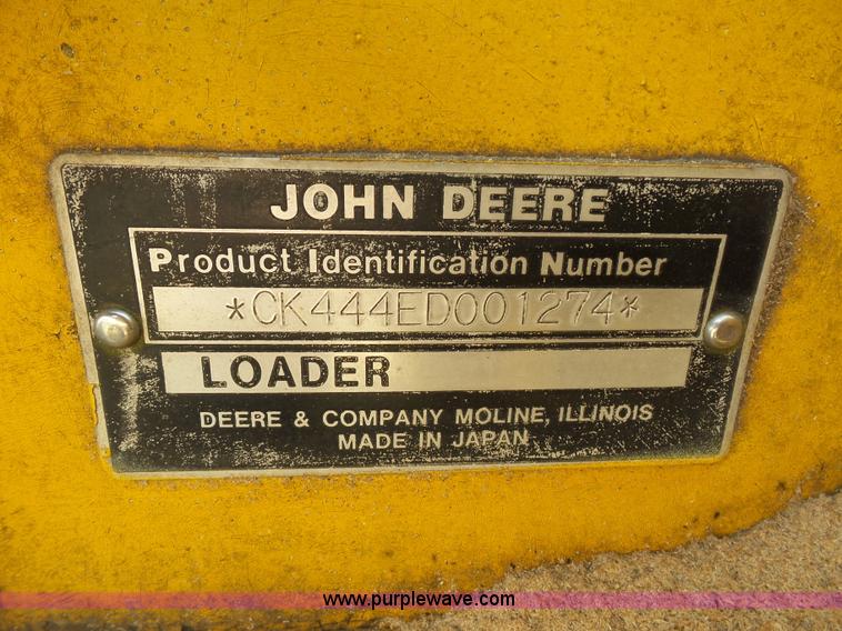 image for item BS9635 1993 John Deere 444E wheel loader