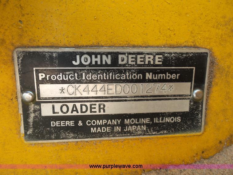 image for item BS9635 1993 John Deere 444E wheel loader