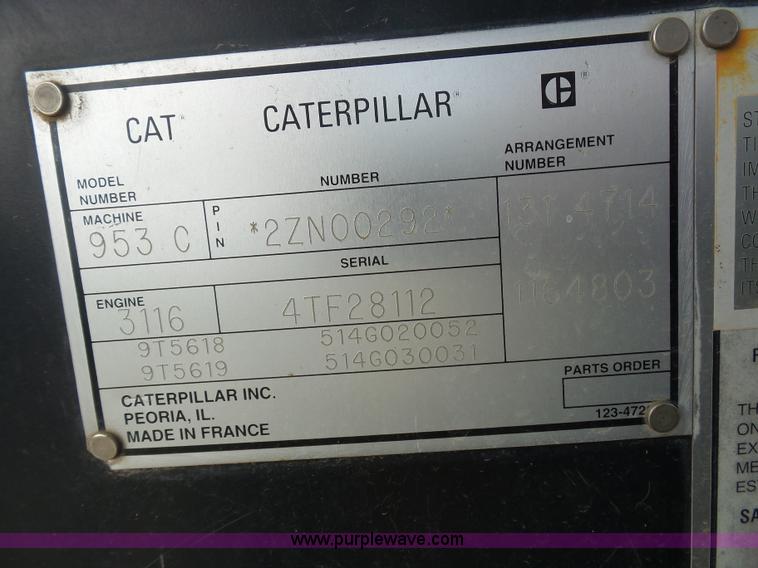 image for item BS9657 1996 Caterpillar 953C track loader