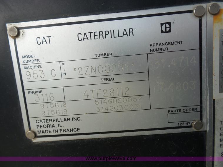 image for item BS9657 1996 Caterpillar 953C track loader