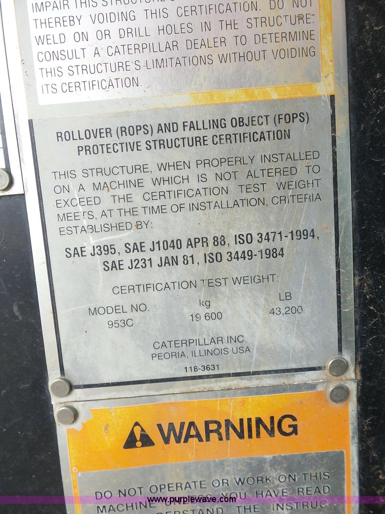 image for item BS9657 1996 Caterpillar 953C track loader