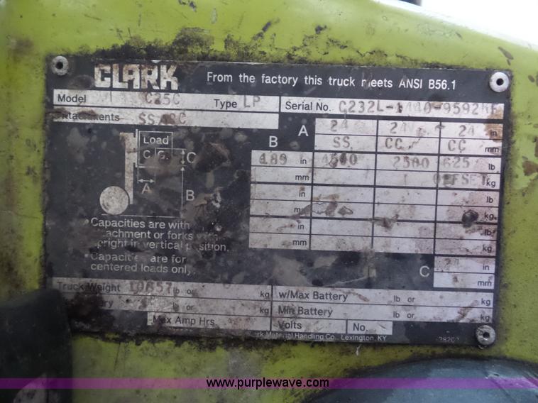 image for item BS9659 Clark C25C forklift