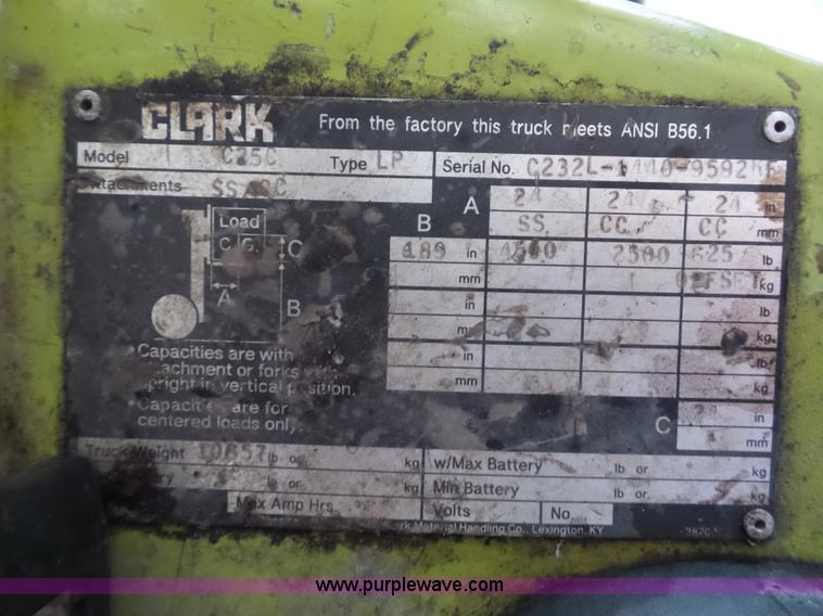 image for item BS9659 Clark C25C forklift