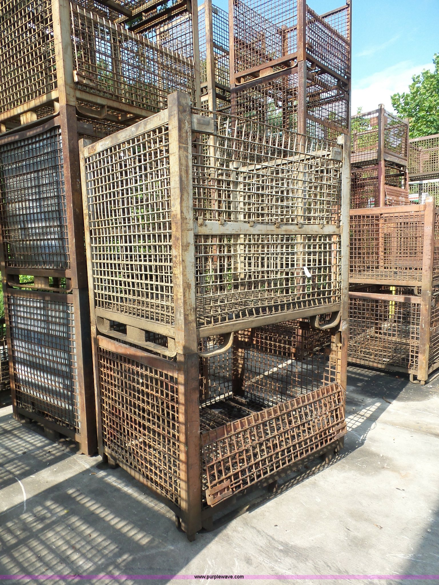 (10) steel crates in High Ridge, MO Item BS9537 sold Purple Wave