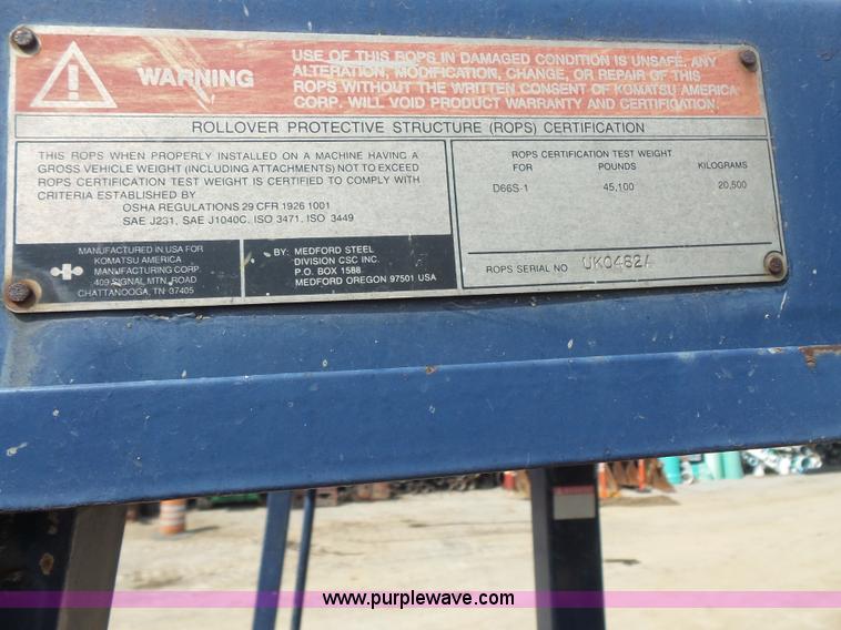 image for item BS9828 1993 Komatsu D66S track loader