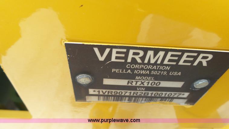 image for item BW9763 Vermeer RTX100 trencher