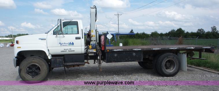 image for item BZ9615 1994 Chevrolet Kodiak flatbed truck