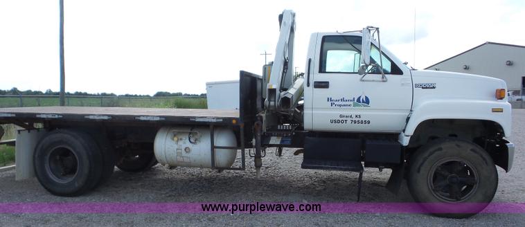 image for item BZ9615 1994 Chevrolet Kodiak flatbed truck