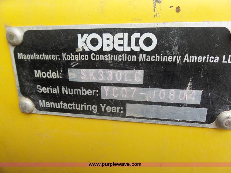 image for item J5476 2004 Kobelco SK330LC excavator