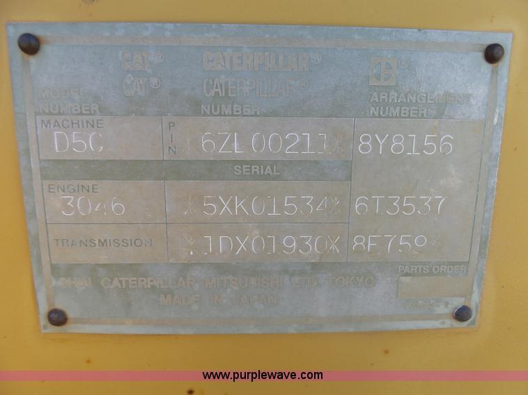 image for item J5498 1994 Caterpillar D5C LGP Series III dozer