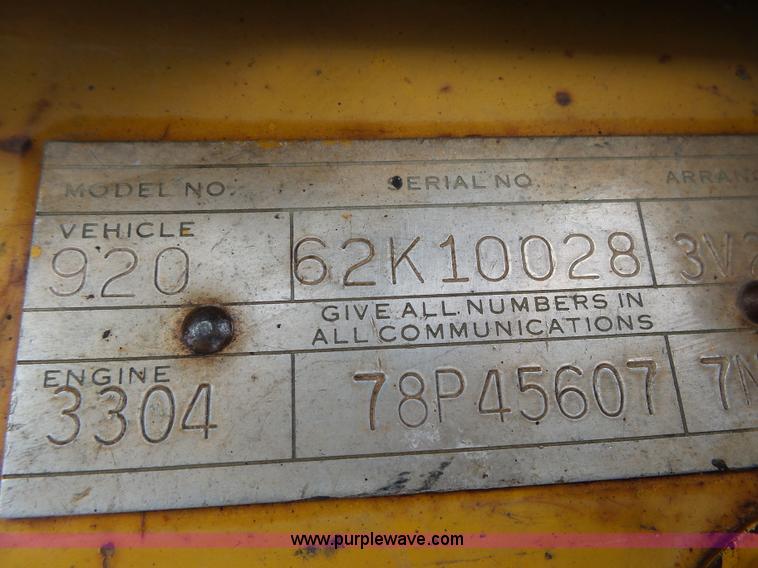 image for item K1172 1979 Caterpillar 920 wheel loader