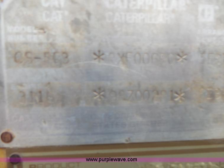 image for item K1173 1993 Caterpillar CS-563 single drum roller