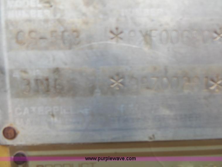 image for item K1173 1993 Caterpillar CS-563 single drum roller