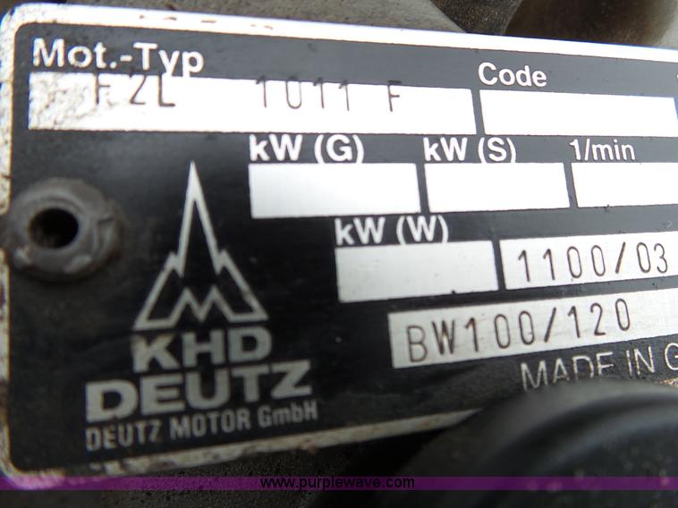 image for item K1176 1998 Bomag BW120AD-3 double drum roller