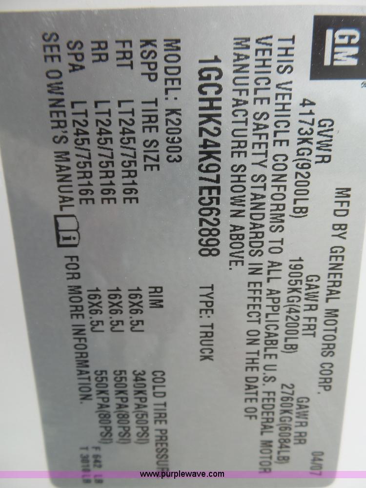 image for item K1181 2007 Chevrolet Silverado 2500HD pickup truck