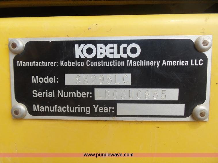 image for item K1991 2008 Kobelco SK295LC excavator