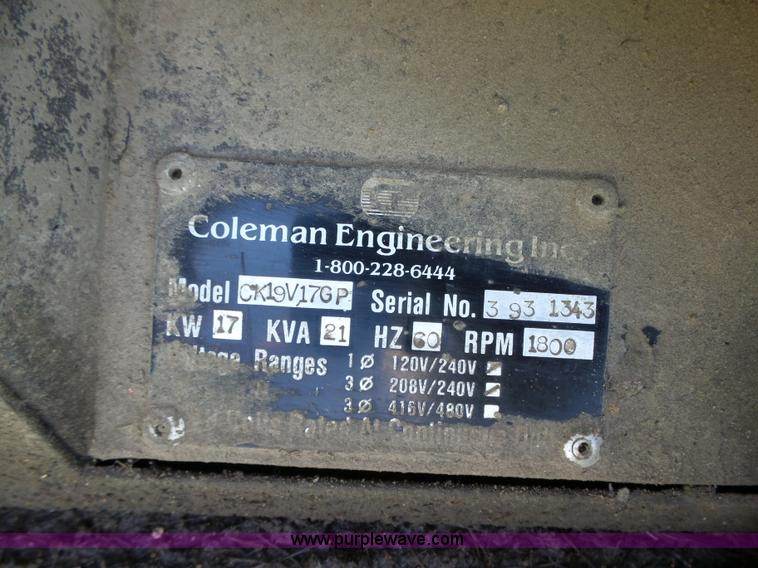 image for item K2171 Coleman Gen Pac generator