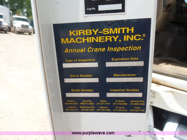 image for item K3175 2005 Sterling flatbed truck with knuckle boom