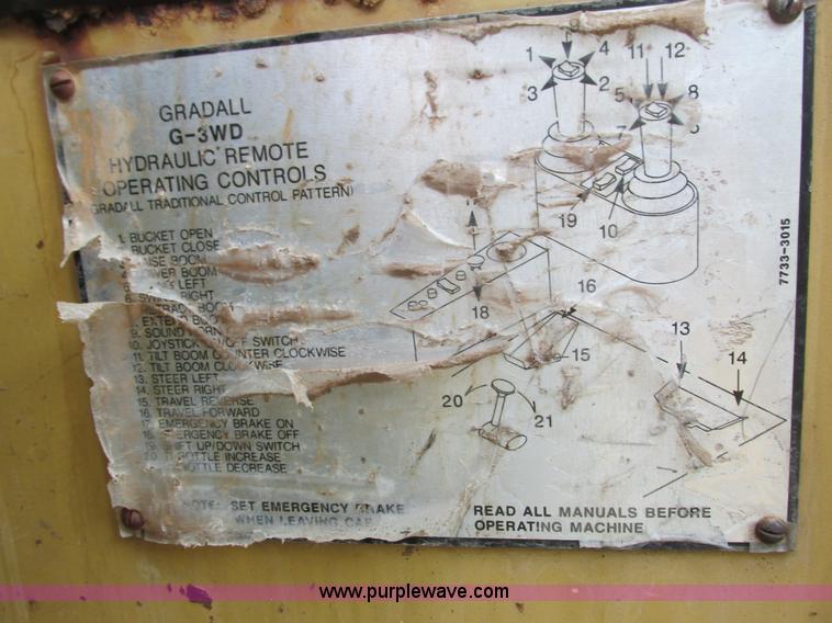 image for item K4101 Gradall G3WD rubber tired excavator